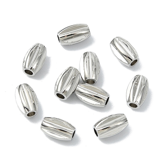 SHEGRACE Brass Beads, Barrel, Cadmium Free & Nickel Free & Lead Free, Long-Lasting Plated