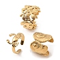 Латунные манжеты с открытыми кольцами, золотые