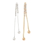 Brass Micro Pave Clear Cubic Zirconia Big Pendants, Tassel with Round Charms