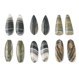 Подвески из натуральной индийской зеленой яшмы., подходящие геометрические подвески