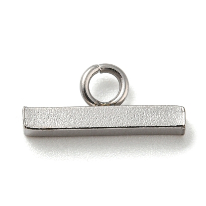 304 charmes en acier inoxydable, charme rectangle