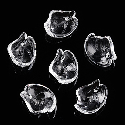 Прозрачные стеклянные бусины-лепестки, Wintersweet