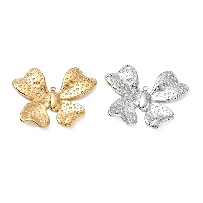 Pendentifs en acier inoxydable, charmes de papillon