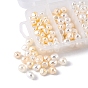 5 Styles Imitation Pearl Acrylic Beads, Round & Spiral & Oval & Nuggets