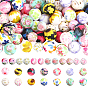 100Pcs 20 Colors Printed Round Silicone Focal Beads