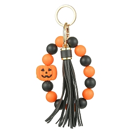 Alloy Silicone Keychain, Pumpkin