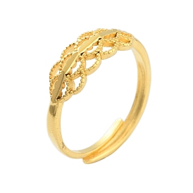 Flower Brass Adjustable Rings for Women