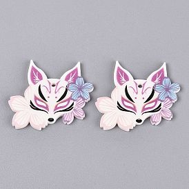 Pendentifs acryliques imprimés, fox