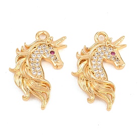 Латунные микро проложить кубического циркония подвески, без никеля , лошади прелести