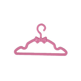 Bowknot Pattern Plastic Doll Clothes Hangers, for Doll Clothing Outfits Hanging Supplies