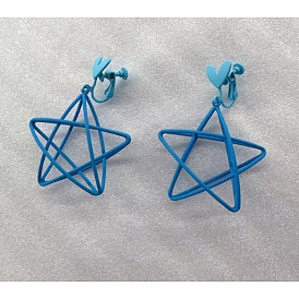 Запекаемые металлические клипсы с краской, Сердце звездочкой