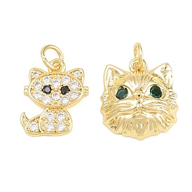 Латунные микро проложить кубического циркония подвески, подвески в форме кошки, без кадмия и без свинца