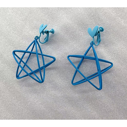 Запекаемые металлические клипсы с краской, Сердце звездочкой