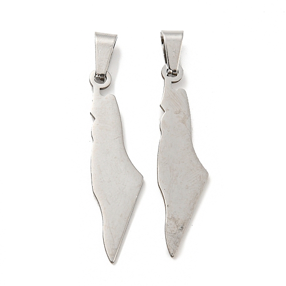 304 подвески из нержавеющей стали, прелести карты, лазерная резка