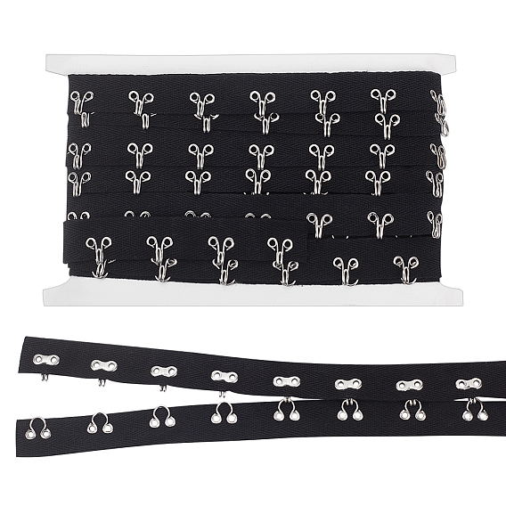 Хлопковый крючок и лента для глаз, аксессуары для одежды, украшение для шитья, с железным крючком и ушком