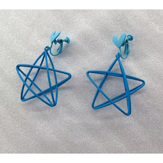 Запекаемые металлические клипсы с краской, Сердце звездочкой