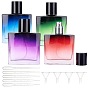 Rectangle Glass Spray Bottles, Refillable Bottles, Plastic Funnel Hopper, Plastic Dropper
