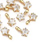 Breloques en laiton et zircon cubique transparent Shegrace, sans cadmium et sans nickel et sans plomb, charmes étoiles