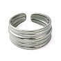 304 Stainless Steel Grooved Open Cuff Ring