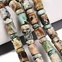 Natural Chrysocolla and Lapis Lazuli Beads Strands, Barrel & Rondelle