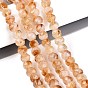 Heated Natural Citrine Beads Strands, Rondelle, Faceted