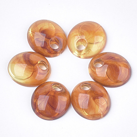 Acrylic Pendants, Imitation Gemstone Style, Oval