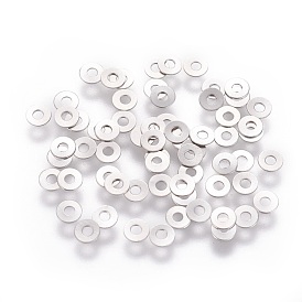 316 Surgical Stainless Steel Beads, Donut/Pi Disc
