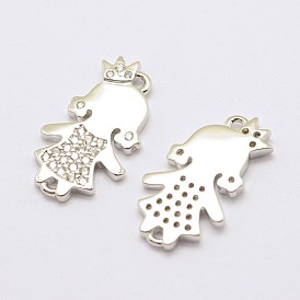 Латунные микро проложить класса AAA кубического циркония ссылки, девушка, без кадмия, без никеля и без свинца, Реальная платина