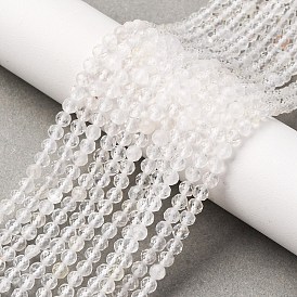 Природных кристаллов кварца бисер нитей, граненые, круглые бусины из горного хрусталя