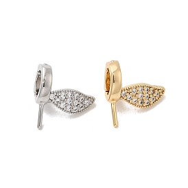 Латунные микро проложить кубического циркония кулон поручительств, шапка из бисера, лист