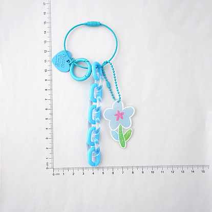 Charming Purple Tulip Keychain for Women - Cute Car Keyring and Bag Charm with High-end Appeal