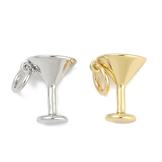 Латунные микро-паве прозрачные кубические цирконии европейские подвески-шармы, привязка поручительств, за половину пробурено бисера, свинца и кадмия, бесплатныйтрофей