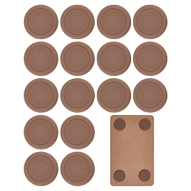 2 Ensemble de patins de meubles en silicone, patin de pied de chaise, plat rond