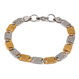 304 Stainless Steel Mariner Link Chain Bracelets, with 201 Stainless Steeel Findings