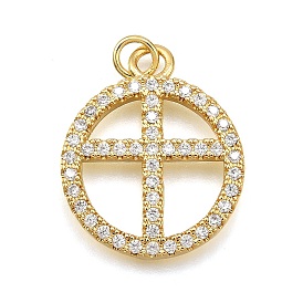 Стойка металлическая латунная микропрофилированная кубическая циркония подвески, плоские круглые с крестом, с целью перехода в кольце, без кадмия и без свинца, долговечный