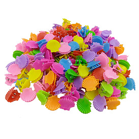 Kids Hair Accessories, Plastic Claw Hair Clips, Shell