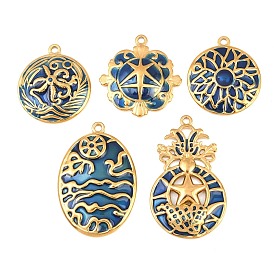 304 подвески из нержавеющей стали, с эмалью, золотые