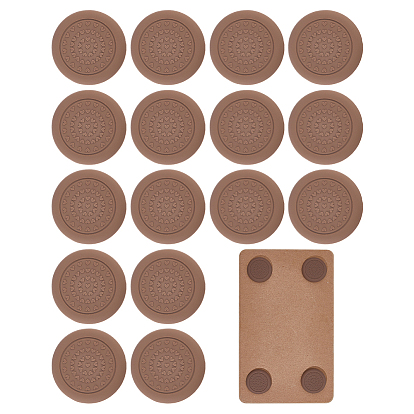 2 Ensemble de patins de meubles en silicone, patin de pied de chaise, plat rond