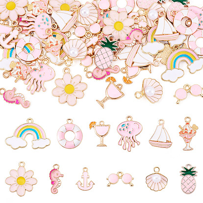 44 шт 11 стили подвески из сплава эмали, разнообразные