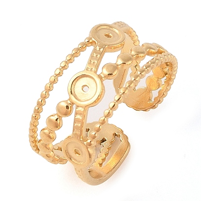 Ионное покрытие (ip) 304 открытые манжеты из нержавеющей стали для женщин