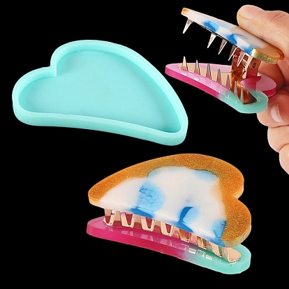 Hair Clip Silicone Molds, Resin Casting Molds, For UV Resin, Epoxy Resin Jewelry Making, Heart