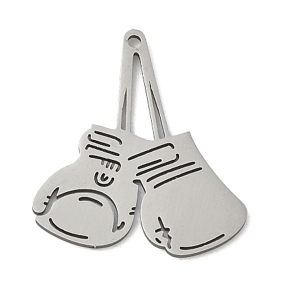 201 подвески из нержавеющей стали, лазерная резка, подвески в форме боксерской перчатки