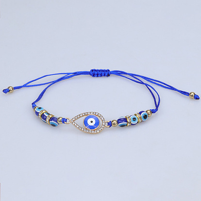 Adjustable Evil Eye Bracelet with Kabbalah Charm for Luck and Protection - Perfect Christmas Gift