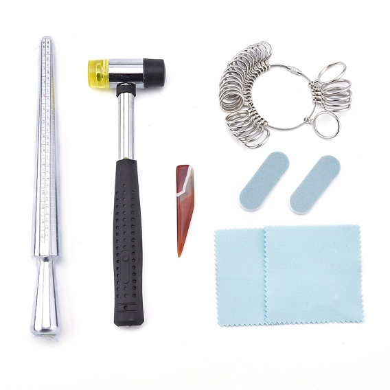 UK Standard Ring Sizer Messkit, mit Dorn & 26Stk. Ringmaßlehre(a bis z), zum Messen und Reparieren von Ringen