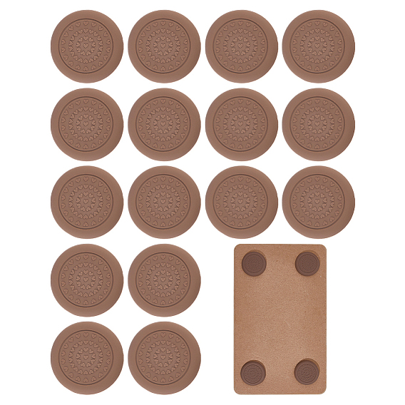 2 Sets Silicone Furniture Pad, Chair Leg Pad, Flat Round