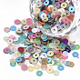 Ornament Accessories, PVC Plastic Paillette/Sequins Beads, Frosted, Flat Round