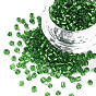 Transparent Glass Seed Beads, Round Silver Lined Hole, Round