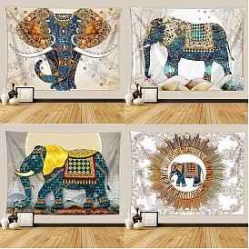 Elephant Polyester Wall Hanging Tapestry, for Bedroom Living Room Decoration