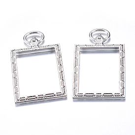 Нержавеющая сталь, для diy уф смолы, эпоксидная смола, Прессованные цветочные украшения, без кадмия, без никеля и без свинца, прямоугольные