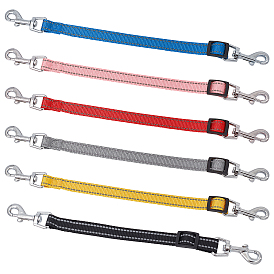 CHGCRAFT 6Pcs 6 Colors Adjustable PP Pet Dog Extended Leash, Reflective Traction Ropes, with Alloy Swivel Clasps